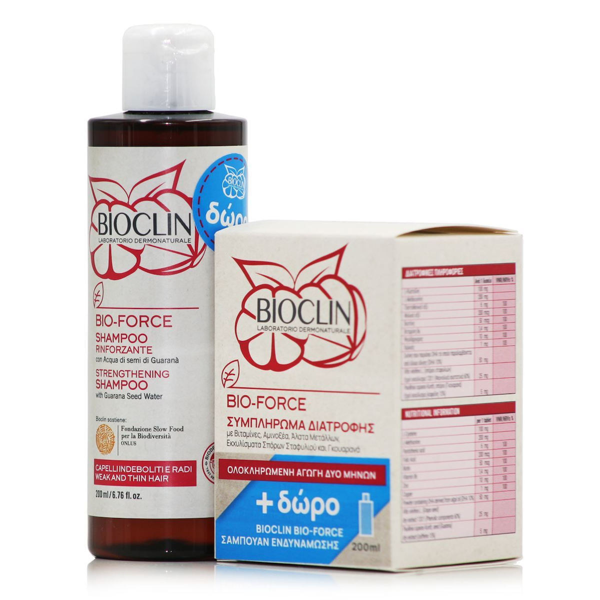 Bioclin Promo Bio-Force 60 Tαμπλέτες & Δώρο Shampoo Ενδυνάμωσης 200ml |  Heals
