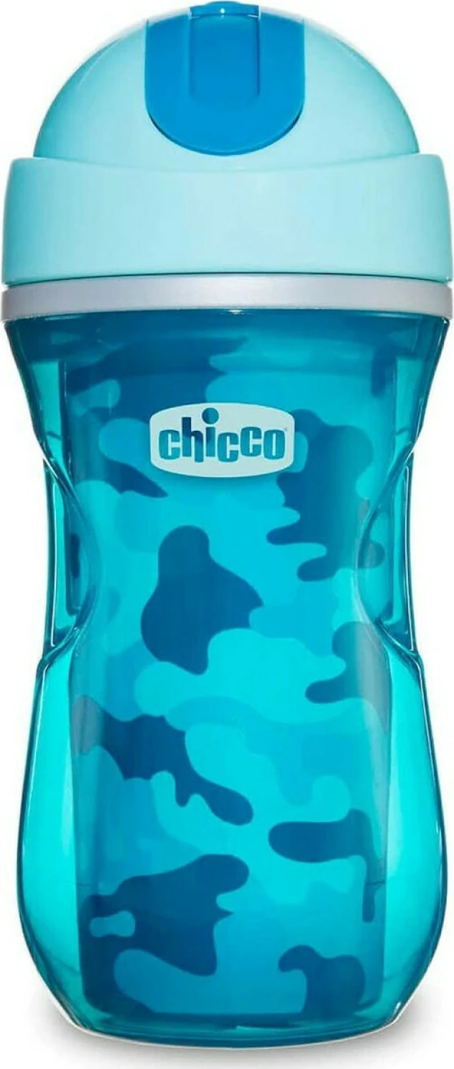 Chicco Παιδικό Ποτηράκι "Sport" από Πλαστικό Μπλε 266ml για 14m+ | Heals