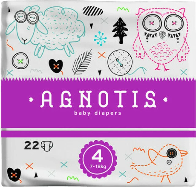 Agnotis Πάνες με Αυτοκόλλητο Baby No. 4 για 7-18kg 22τμχ | Heals