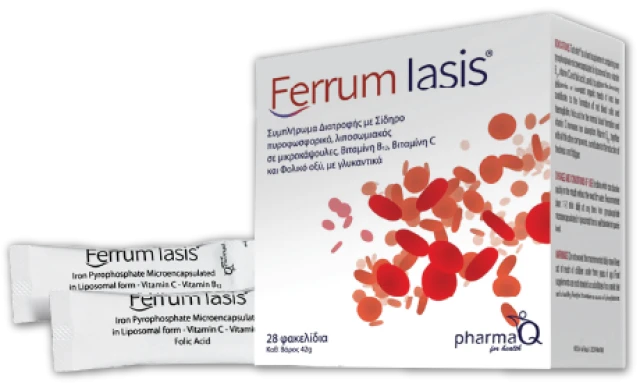 Ferrum Iasis Συμπλήρωμα Διατροφής για την Έλλειψη Σιδήρου, 28 Φακελάκια |  Heals