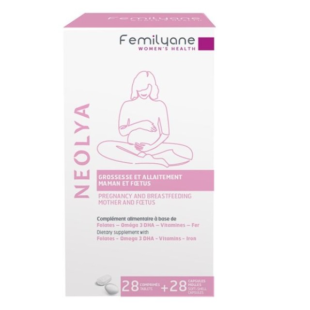 Biorga Femilyane Neolya Συμπλήρωμα Διατροφής για την Εγκυμοσύνη & το Θηλασμό, 28 Ταμπλέτες & 28 Κάψουλες